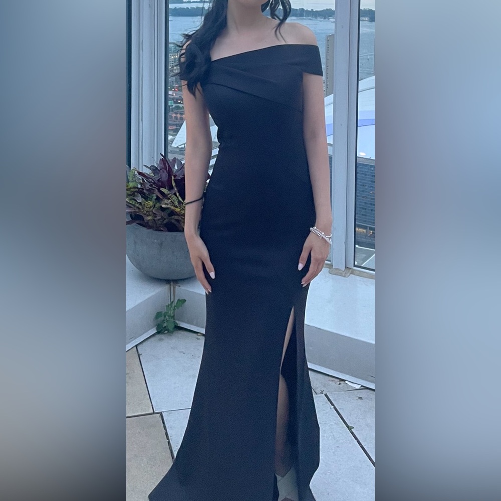 Off the Shoulder Black Dress